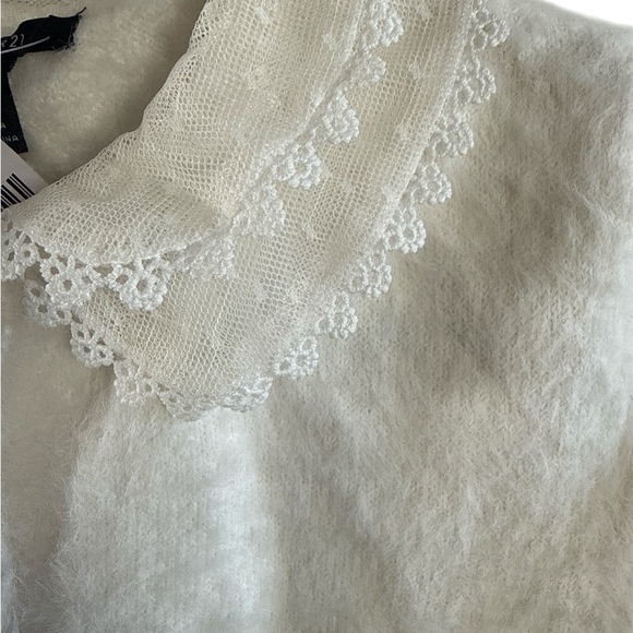 Forever 21 Cream Lace Collar Cardigan – Large – NWT - Picture 4 of 6